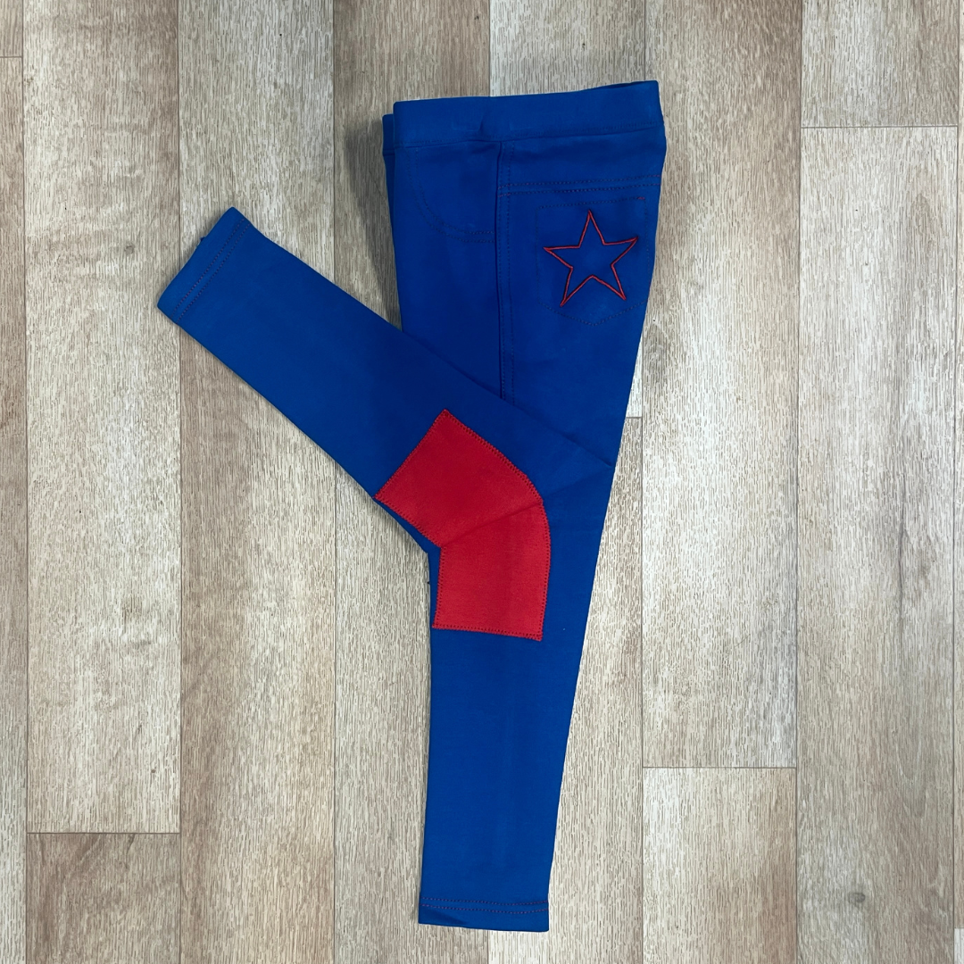 blue and red toddler jodhpurs