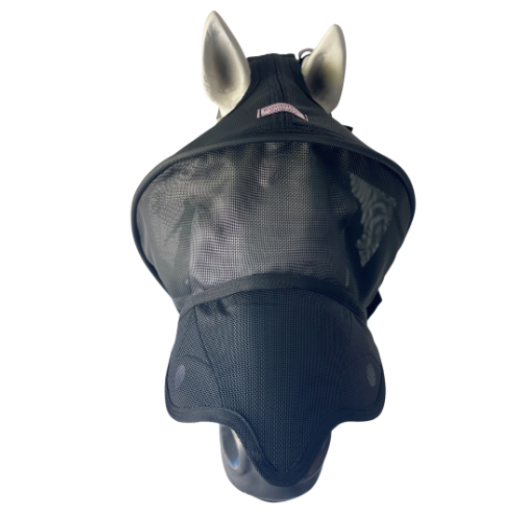 black horse fly mask solar veil