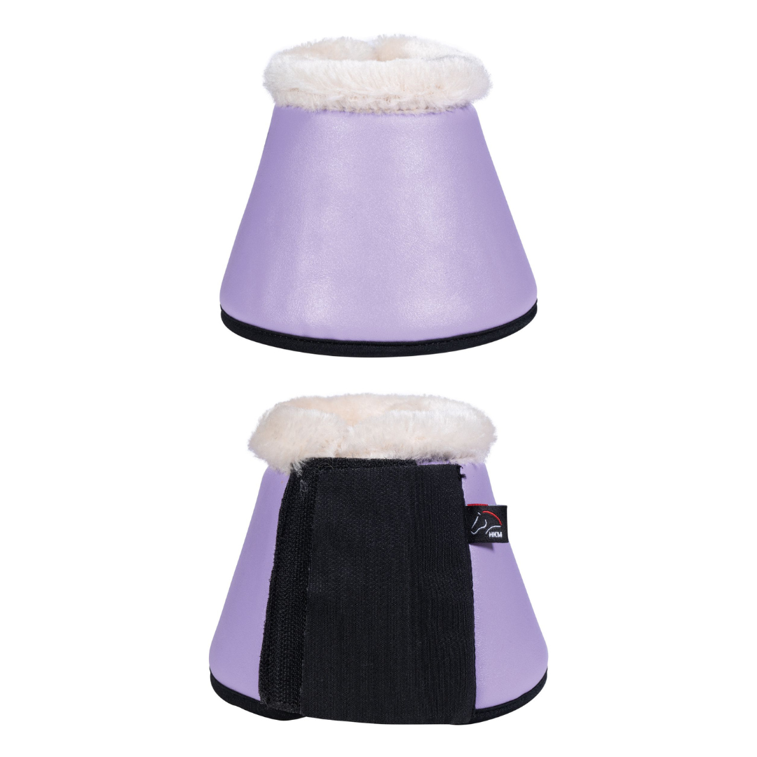 light purple bell boot with white fleece