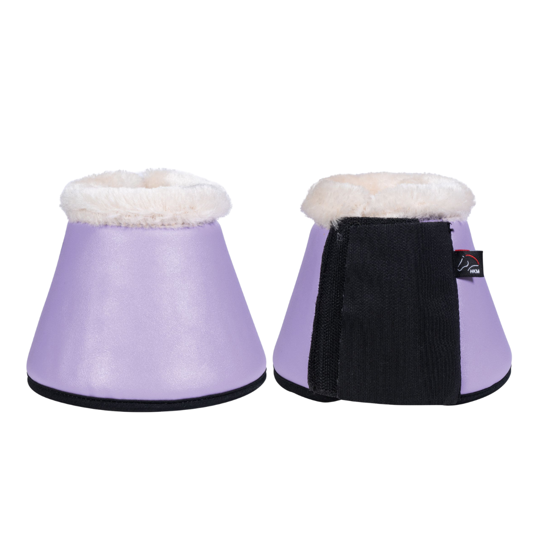 light purple bell boot with white fleece