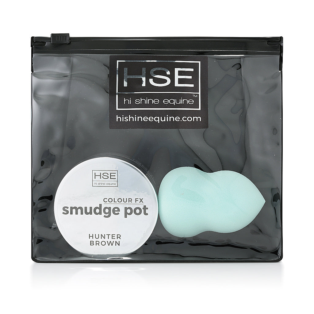 Small tub with blue application sponge and a carry bag