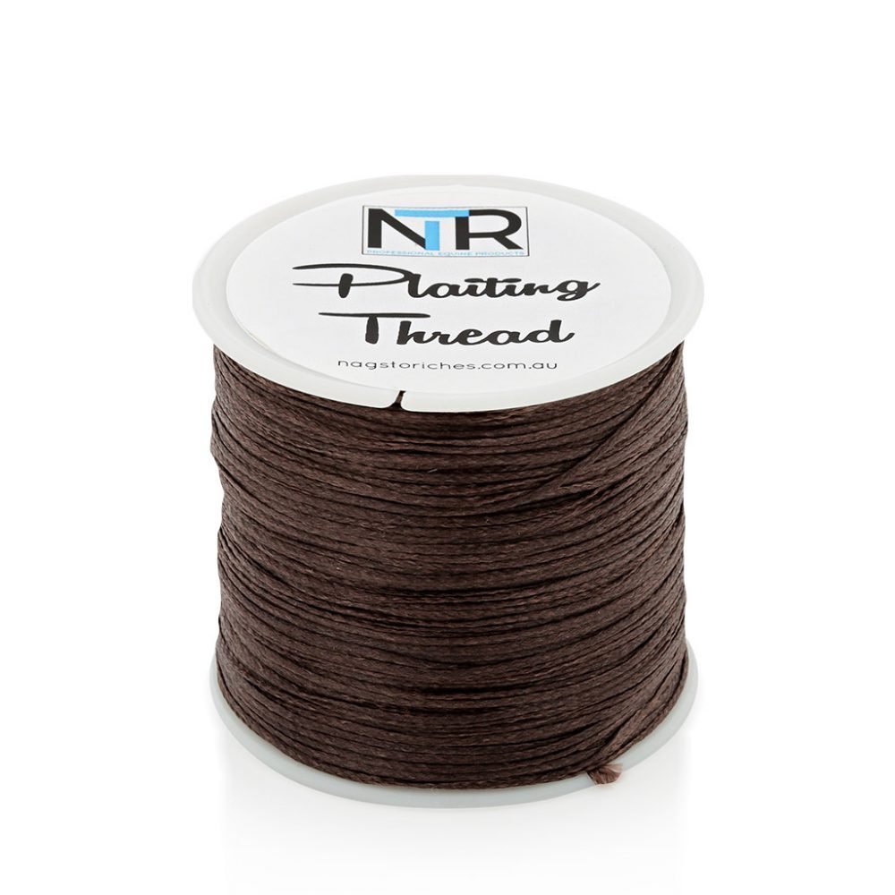 dark brown plaiting thread