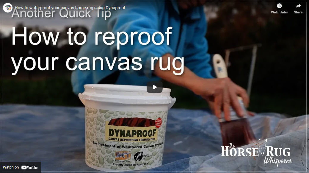 How to reproof your canvas rug