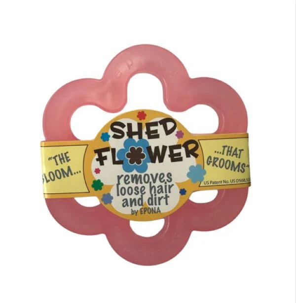 Pink Epona Shed Flower for deshedding horses who are shedding in spring.