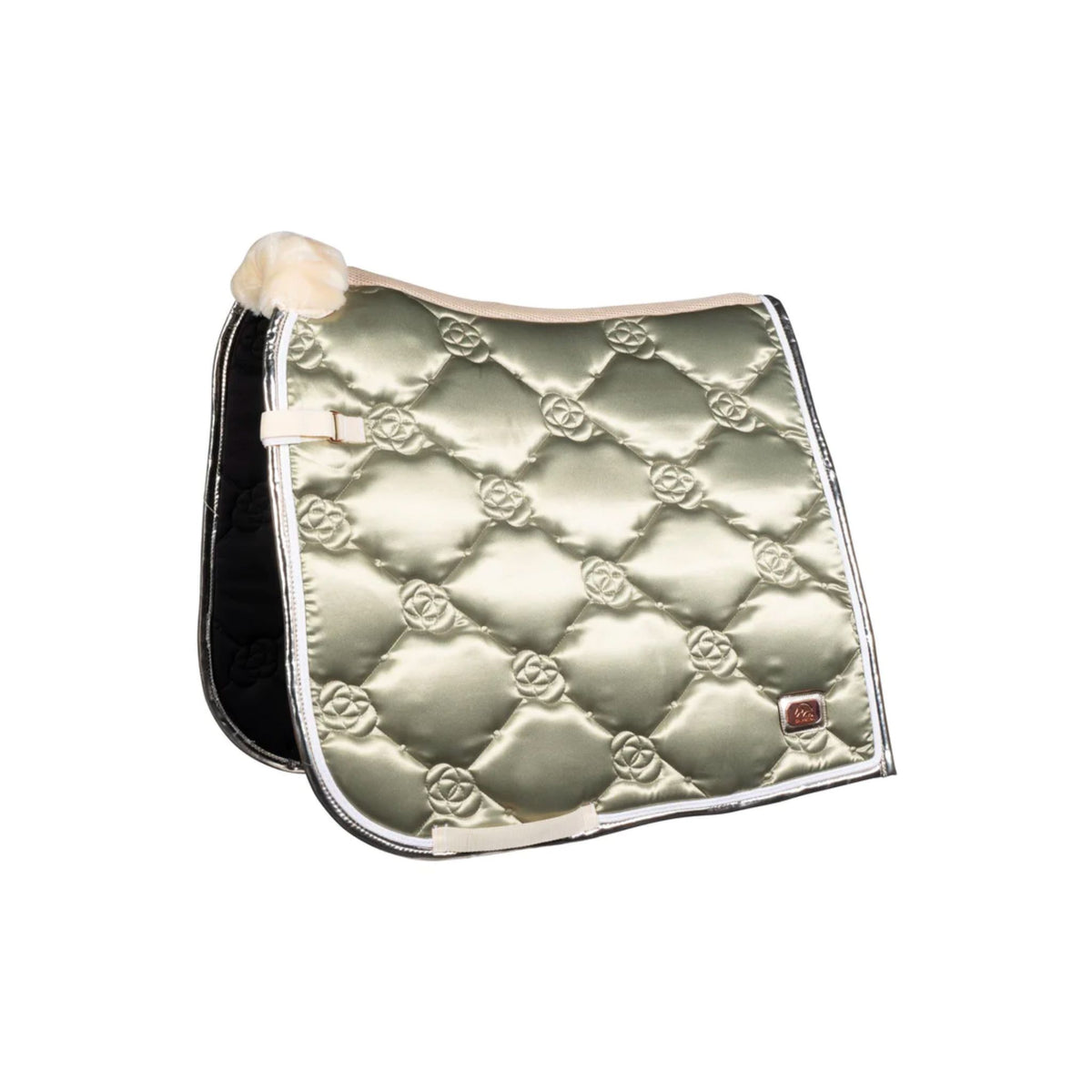 Pistachio saddle pad in a dressage cut.