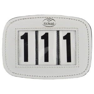 Hamag Leather Saddle Cloth Number Holder - White