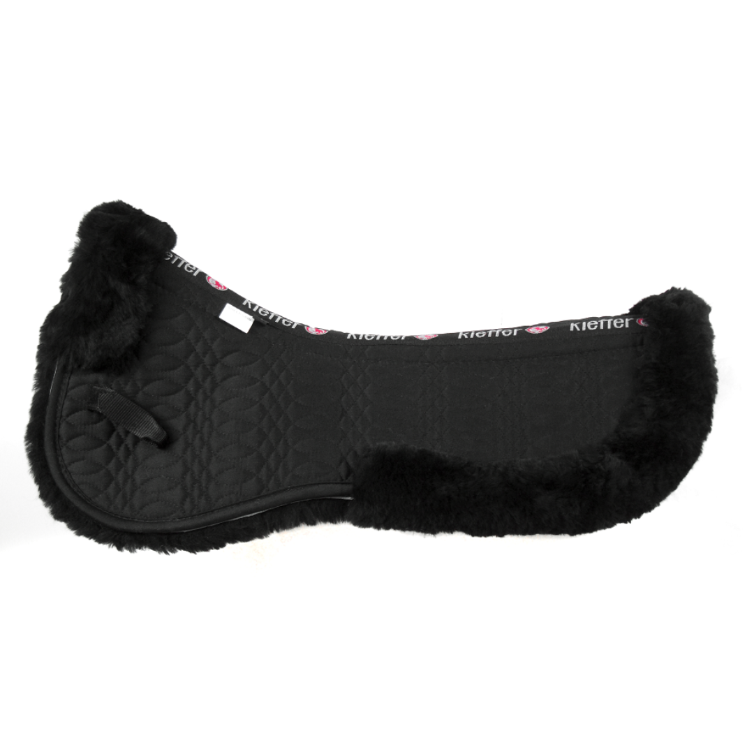 black sheepskin half pad