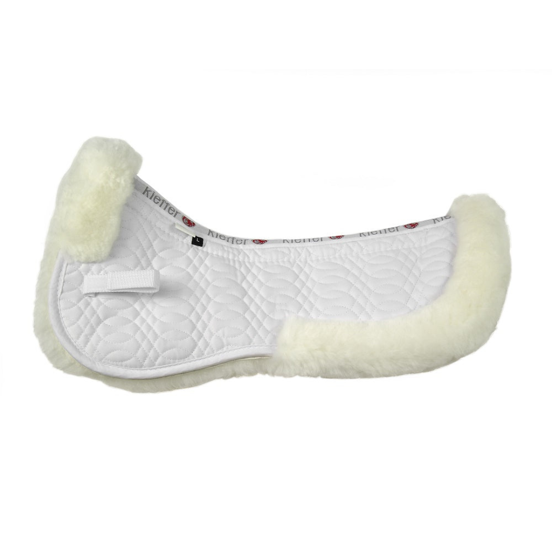 white sheepskin half pad