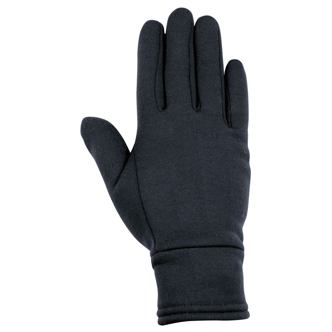 Black fleece winter riding gloves for kids