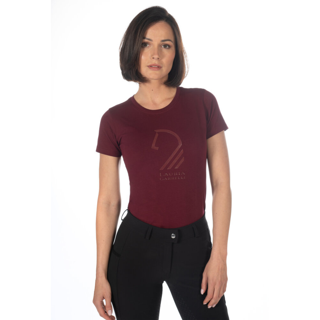 Bordeaux short sleeve top / t-shirt / tee. Soft and breathable