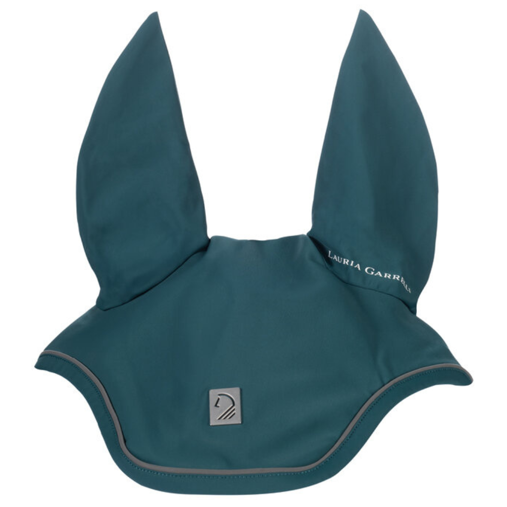 Deep bottle green (petrol) ear bonnet, fly hood