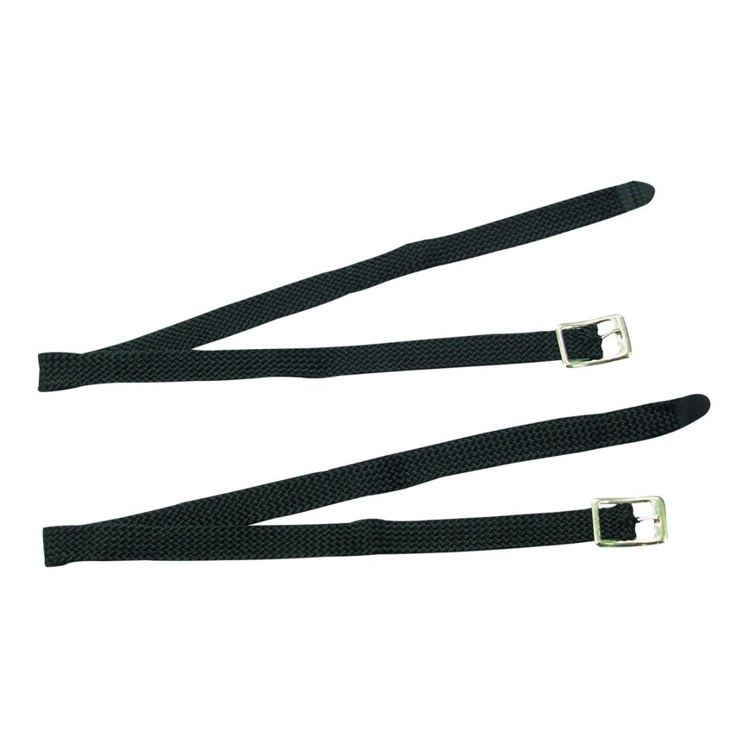 NYLON SPUR STRAPS – BLACK – 45CM
