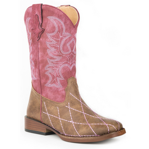 Roper Crosscut Pink Western Boot