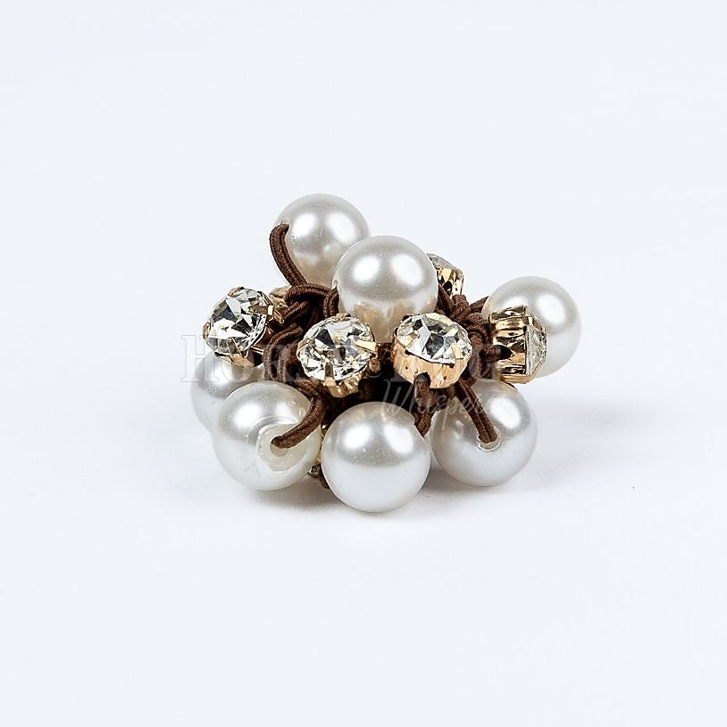 Pearl and Diamante Elastic Hair Tie