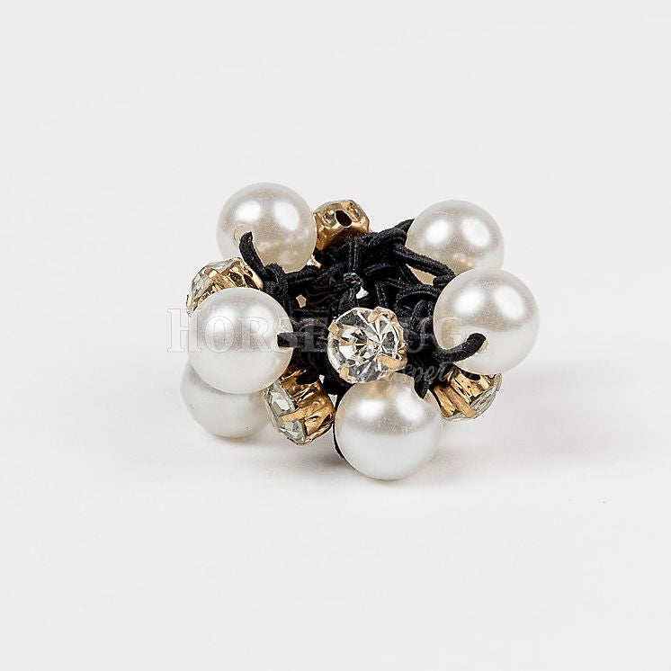 Pearl and Diamante Elastic Hair Tie