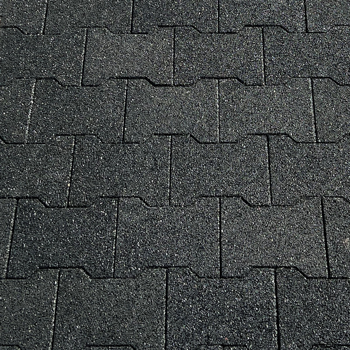 black rubber interlocking tiles