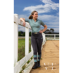 Voler Short Sleeve Riding Top - Wild Eucalyptus