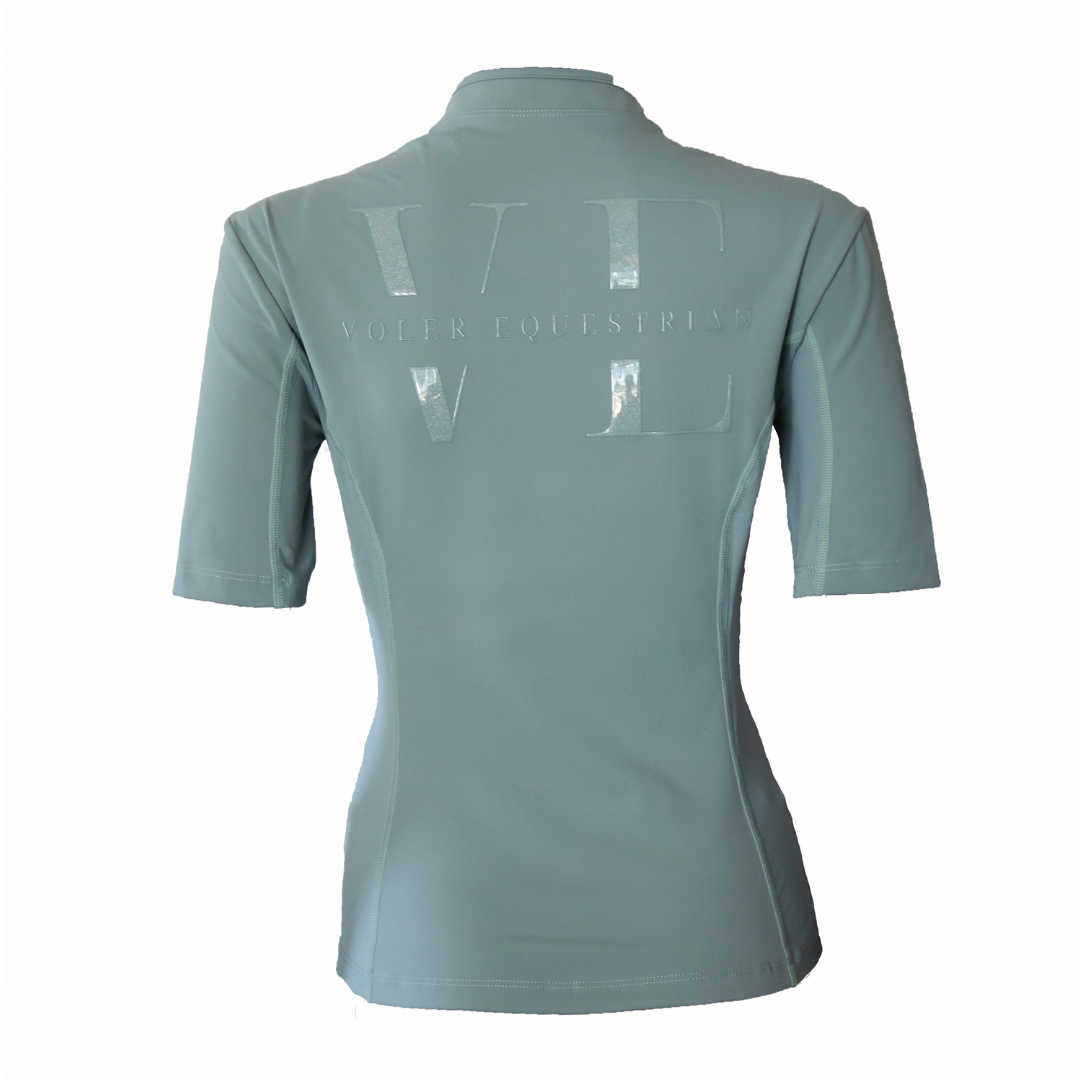 Voler Short Sleeve Riding Top - Wild Eucalyptus