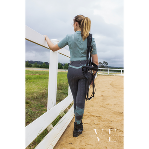 Voler Short Sleeve Riding Top - Wild Eucalyptus