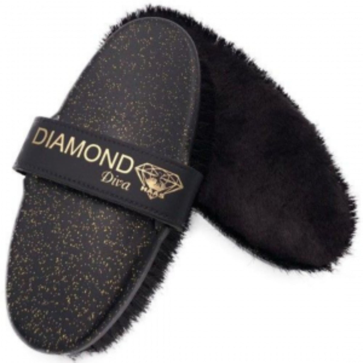 Ultra fluffy black with gold fleck  body brush 