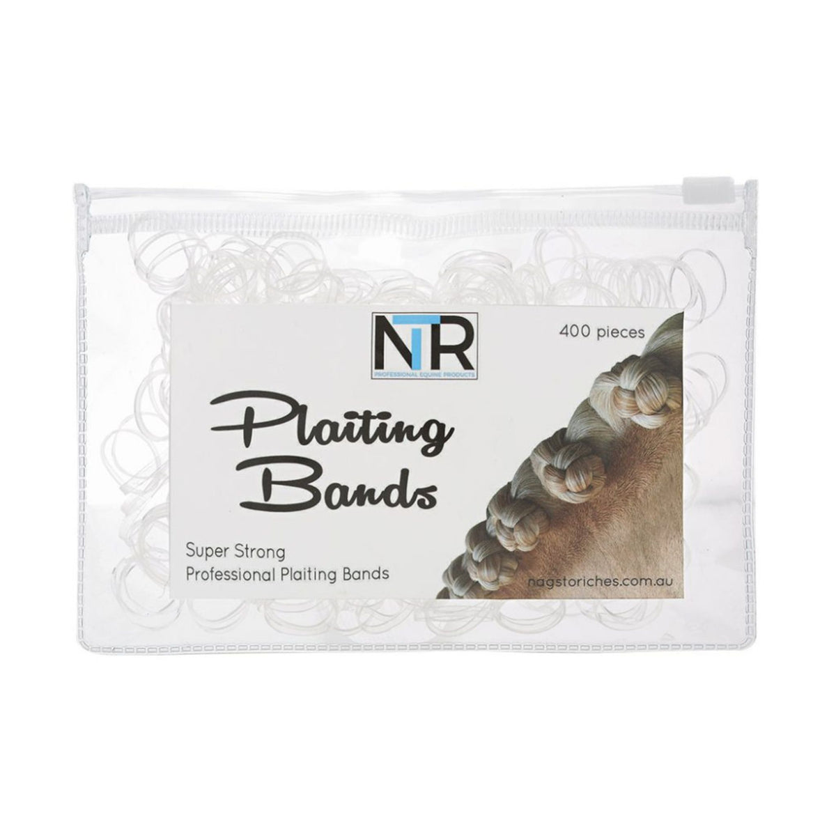 clear plaiting bands in clear bag.