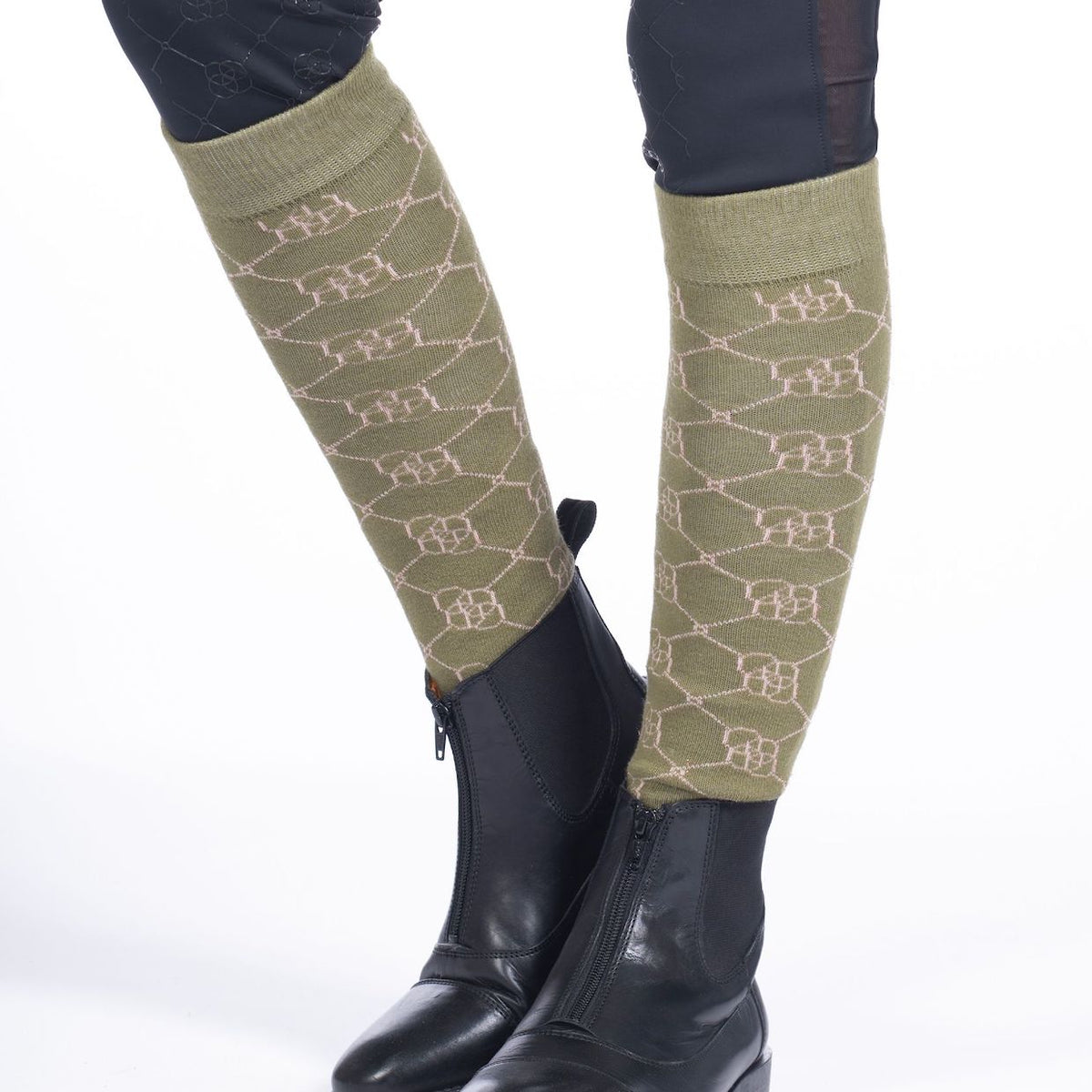 olive riding sox with bit pattern