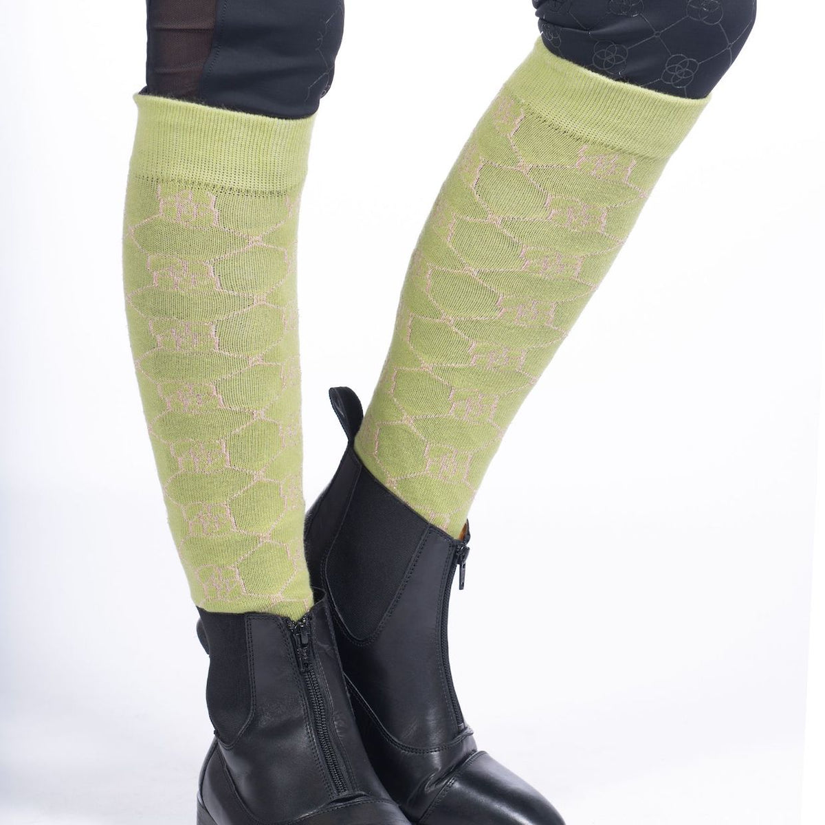 pistachio riding sox with bit pattern