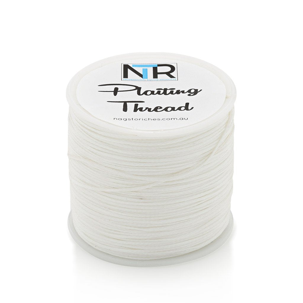 white plaiting thread