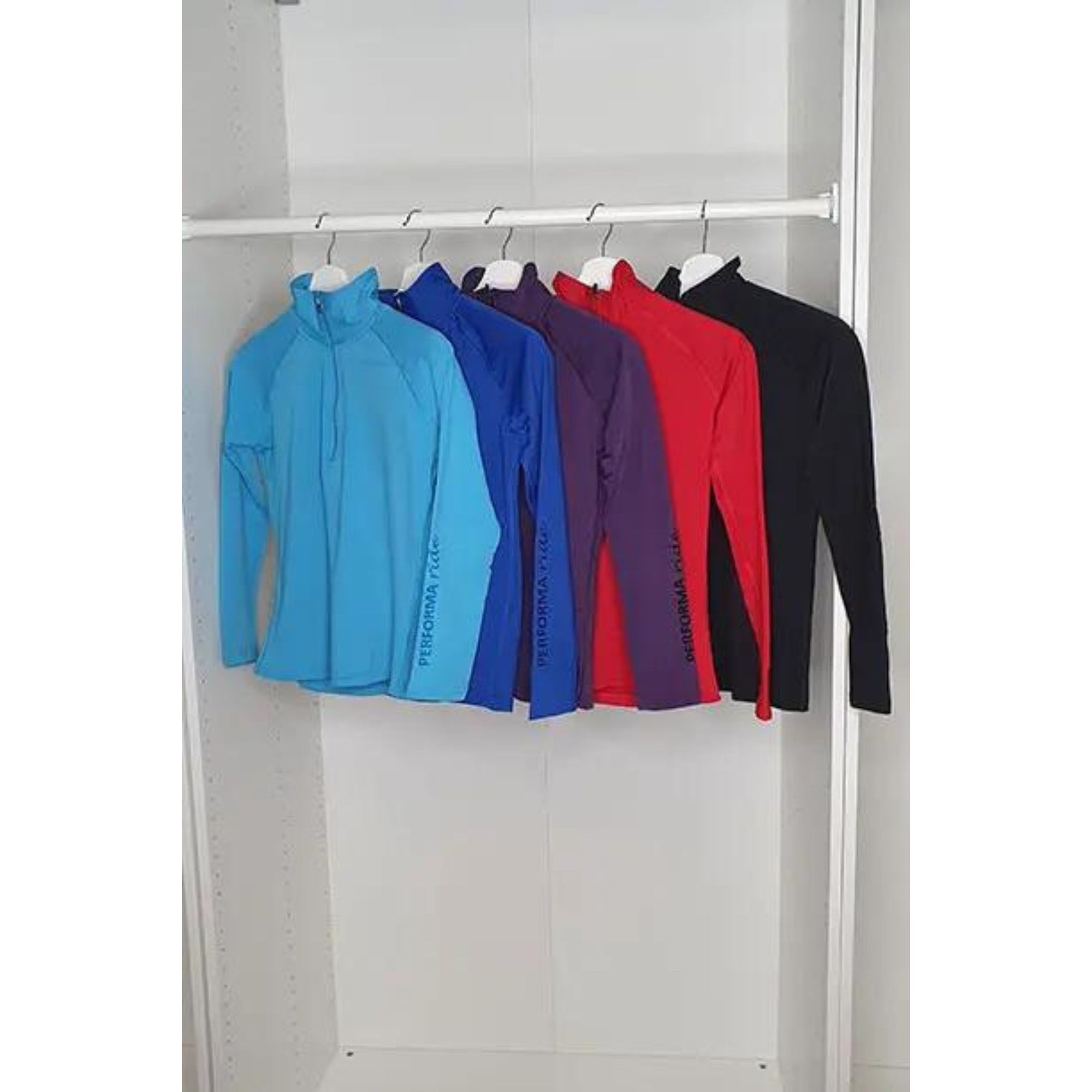 Aqua, Royal, Purple, Red and Black Youth Winter Riding Tops.