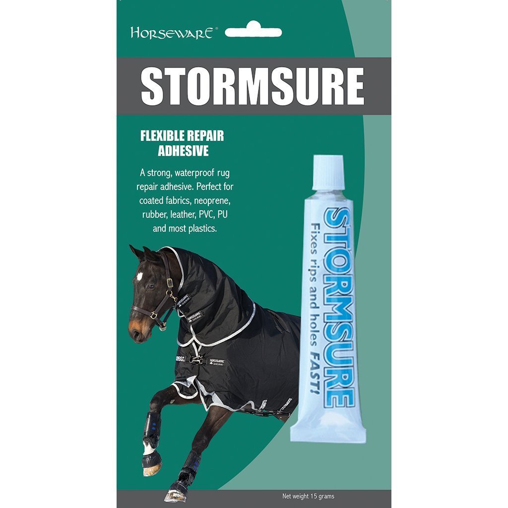 Packet of product with text, horse and white tube of product images.