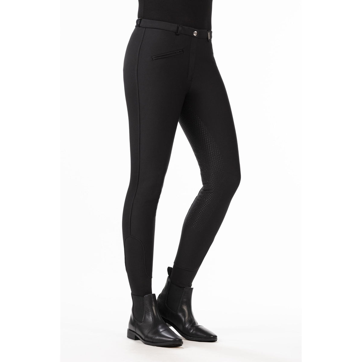 Sideview of winter softshell breeches.